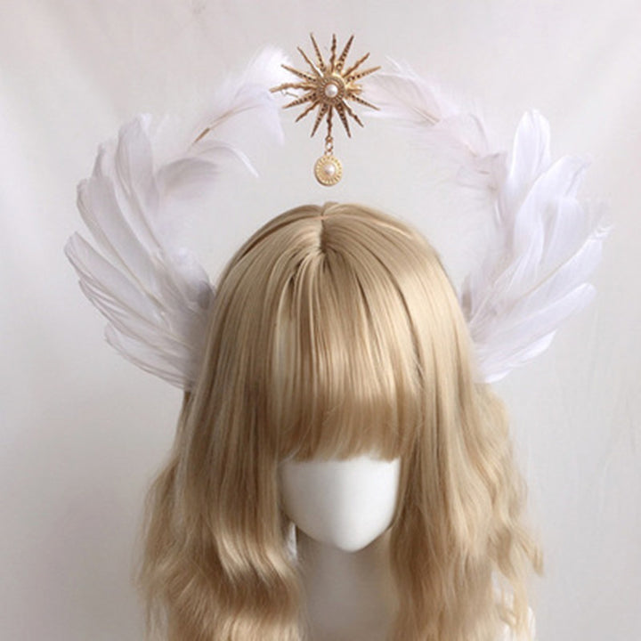Golden Angel Feather Crown Collection – Heavenly Festival Headpieces