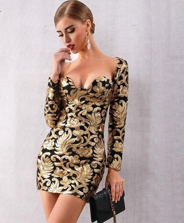 Sabrina Gold Sequin dress