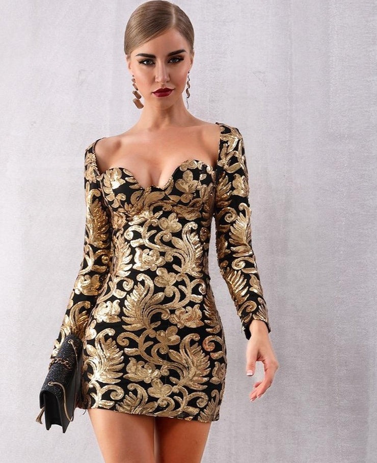 Sabrina Gold Sequin dress