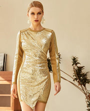 Isabella Gold Sequine dress