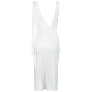White Angel Tassel Detail Dress