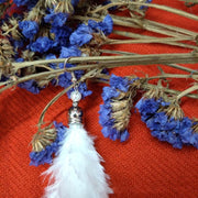 White feather earrings