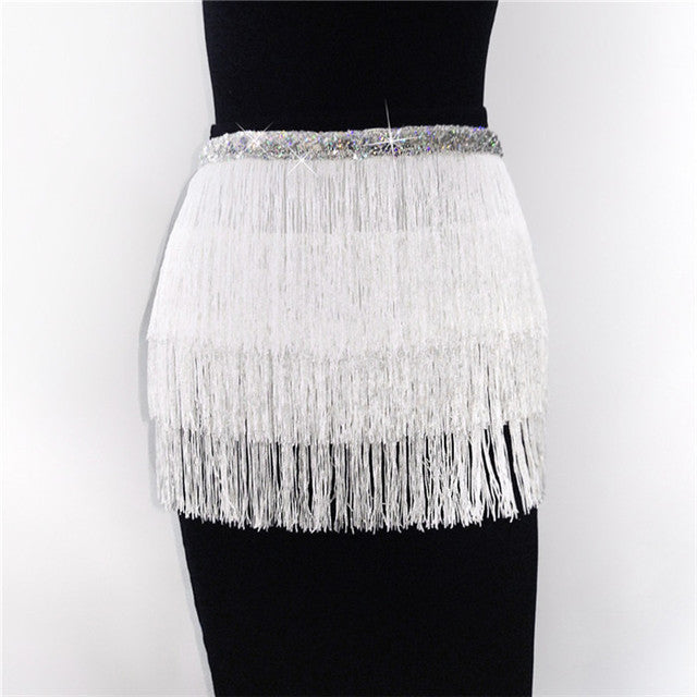 Jessica`s sequin bra and tassel design skirt 2 piece set