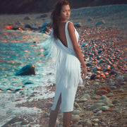 White Angel Tassel Detail Dress