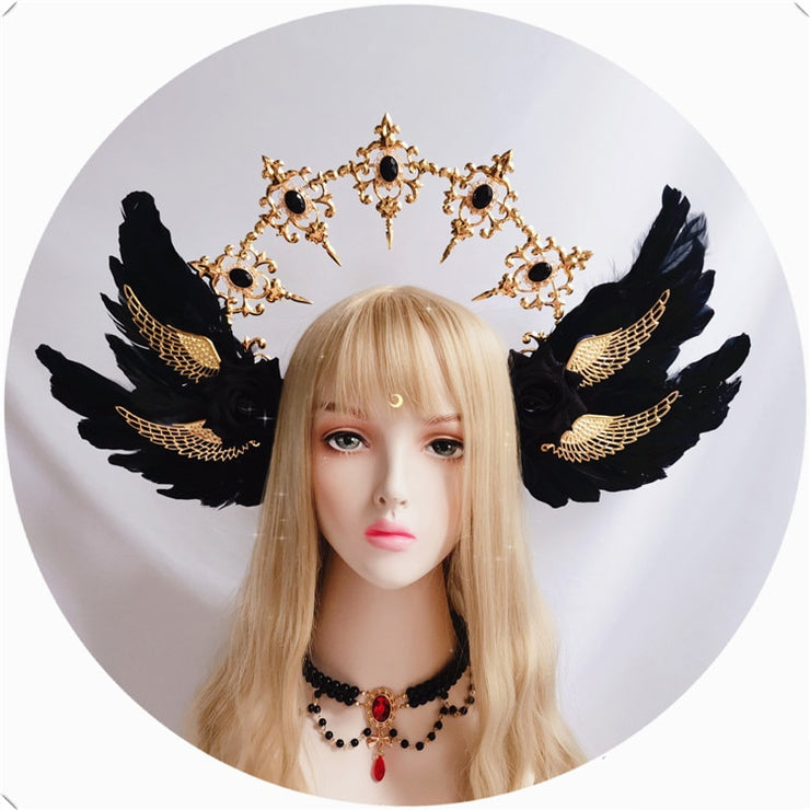 Black Angel Handmade Headpiece