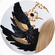 Black Angel Handmade Headpiece