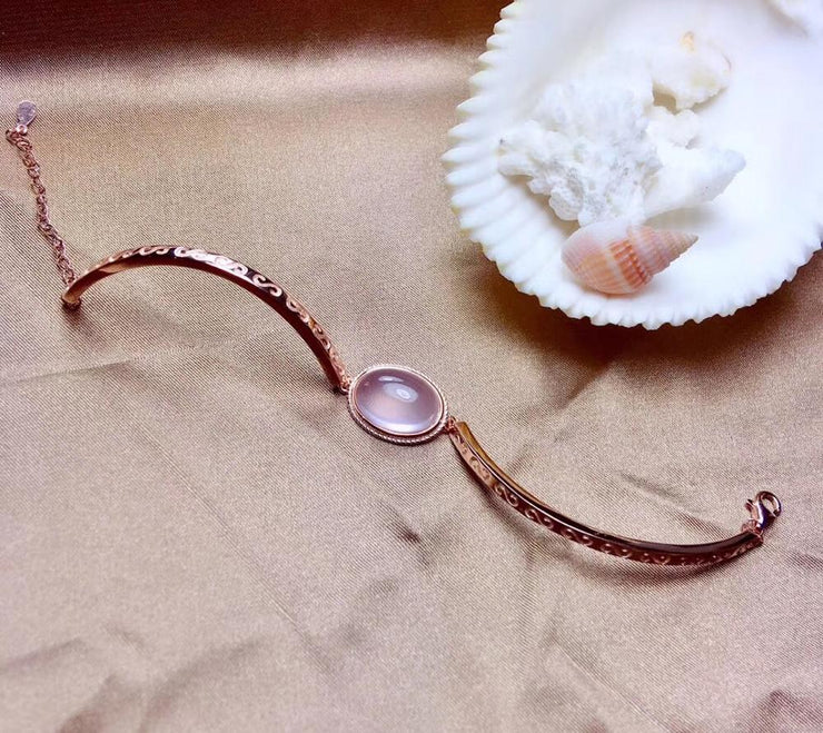 Anna rose quartz gemstone bracelet
