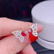 hanna butterfly ruby gemstone earring