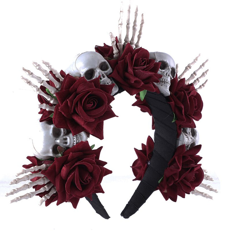 Ghenna´s Skeleton headpiece with flower style